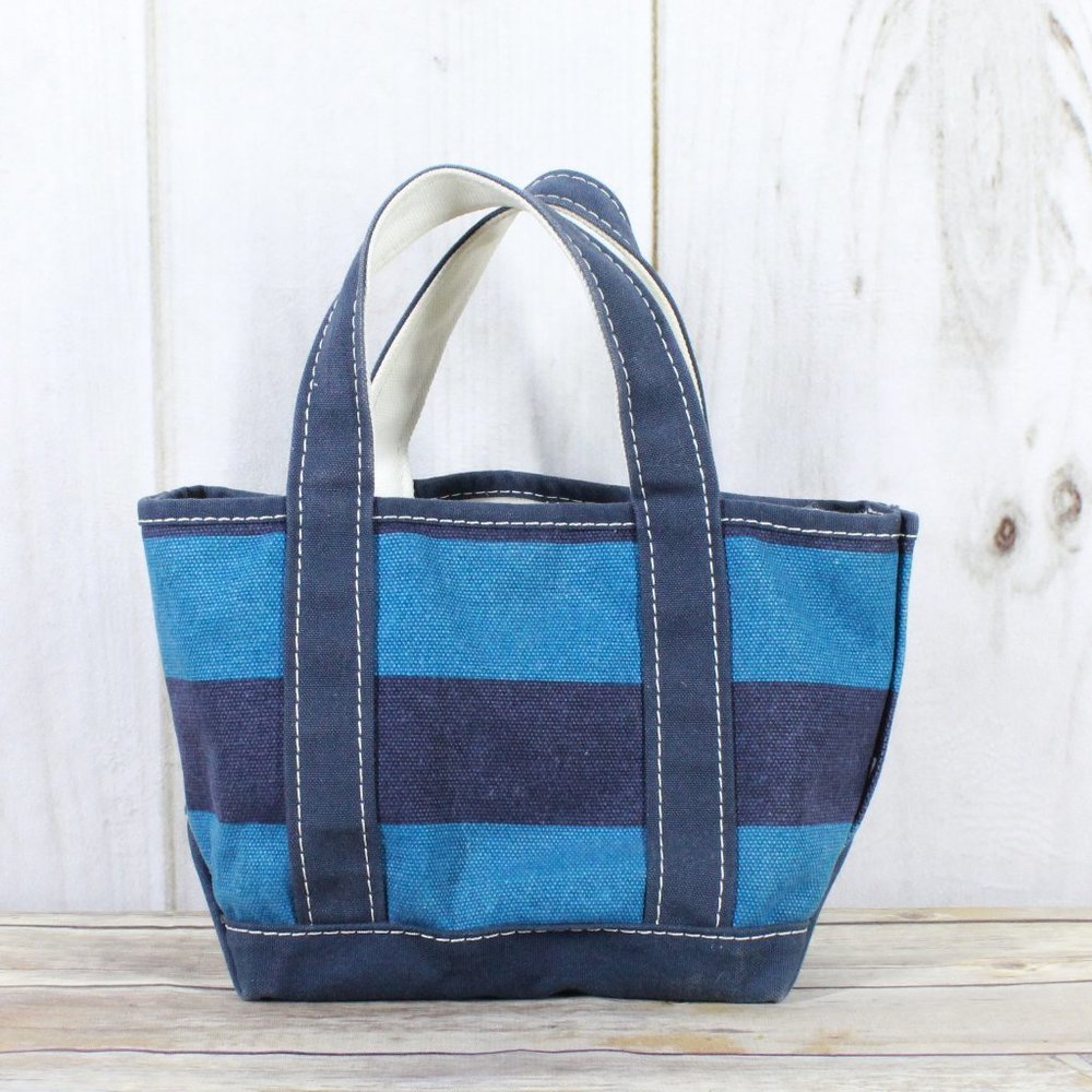 LL BEAN Boat & Tote Canvas Tote Handbag Small - Picture 4 of 9